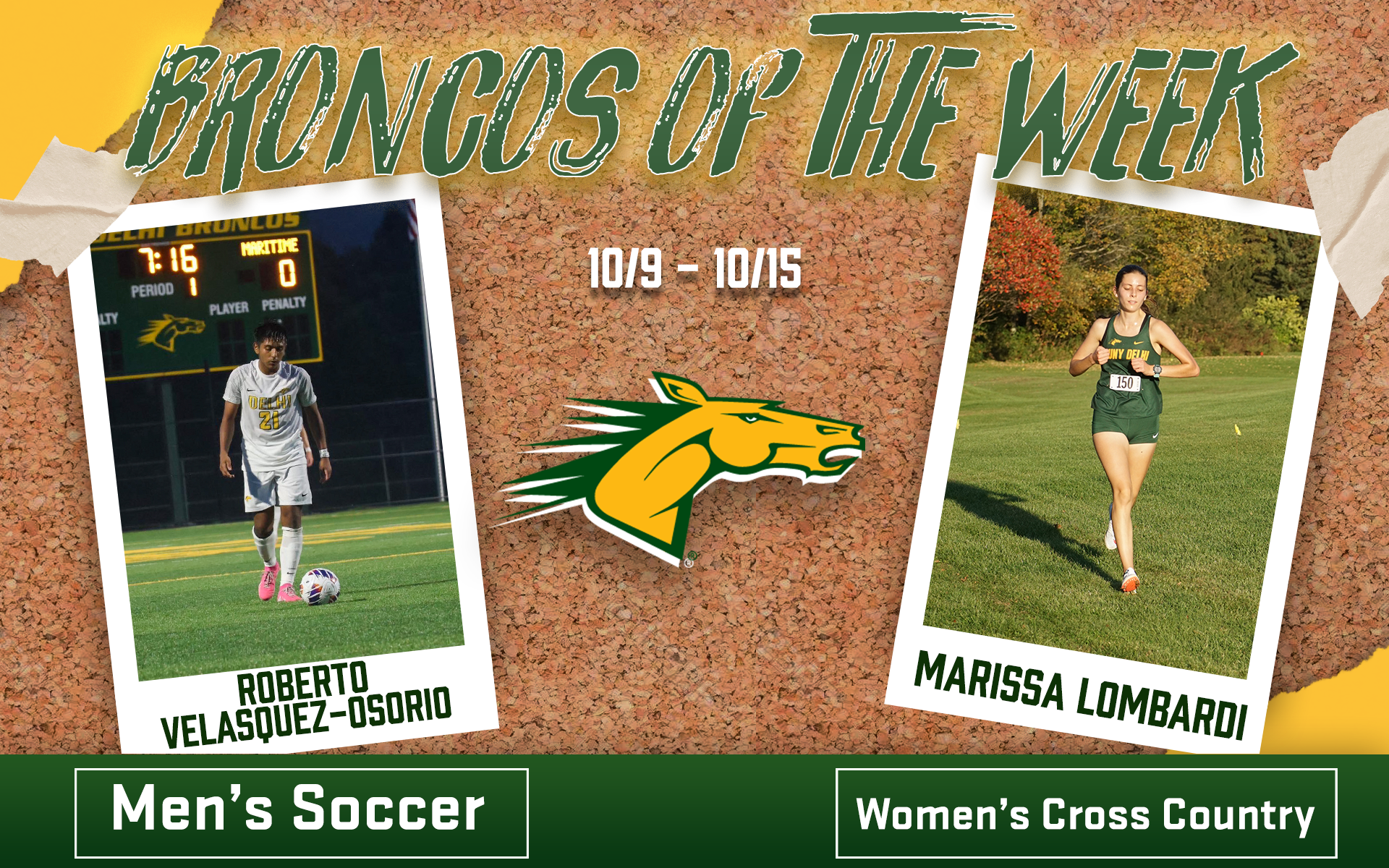 Bronco of the Week #7 Roberto Velasquez-Osorio, Marissa Lombardi