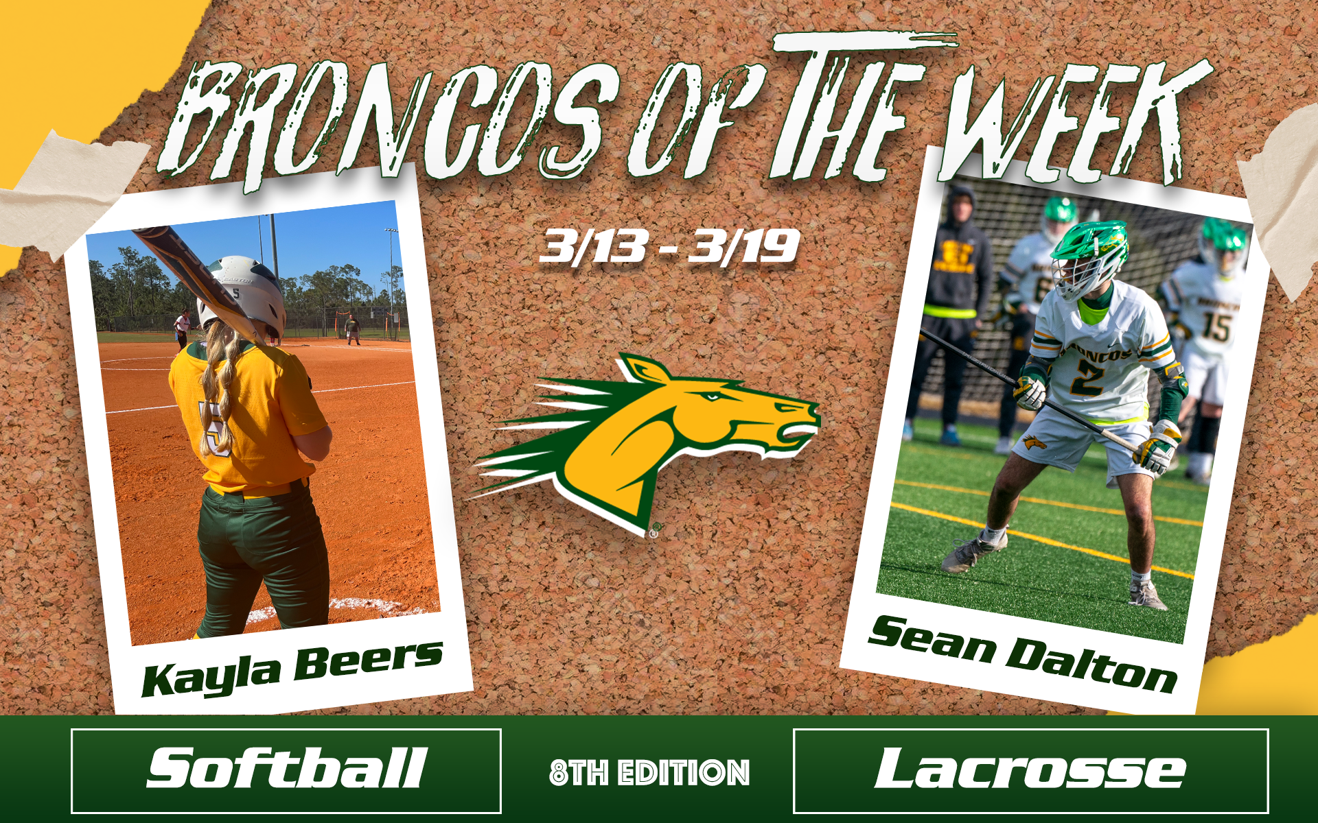 Bronco of the Week #8 Kayla Beers, Sean Dalton (3/20)