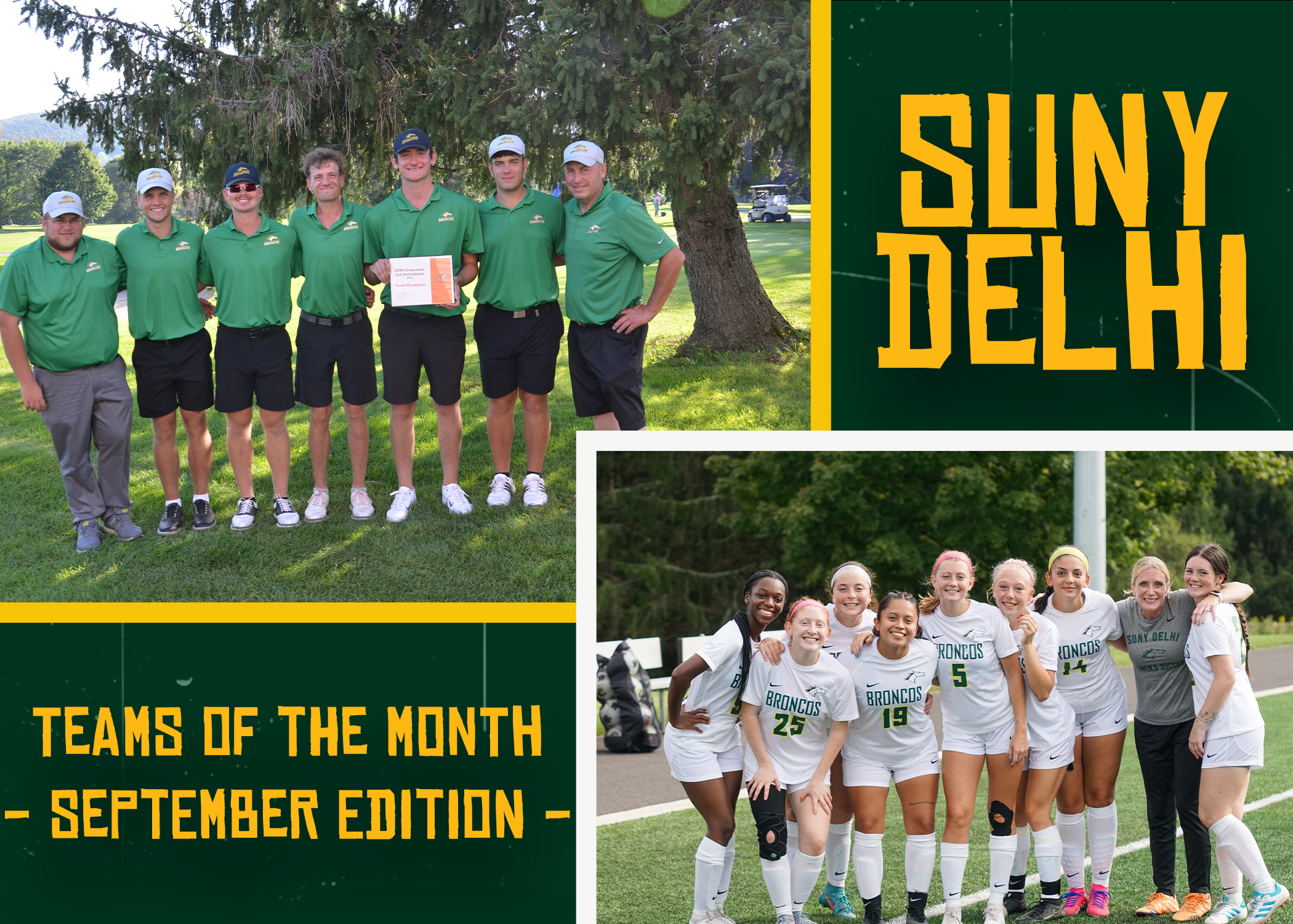 SUNY Delhi Teams of the Month: Men's Golf and Women's Soccer (September 2023)