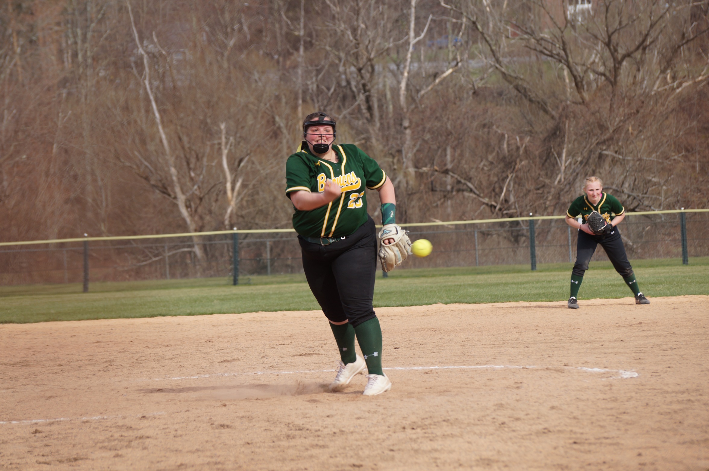 Broncos Take First Game, Split Twinbill With Houghton