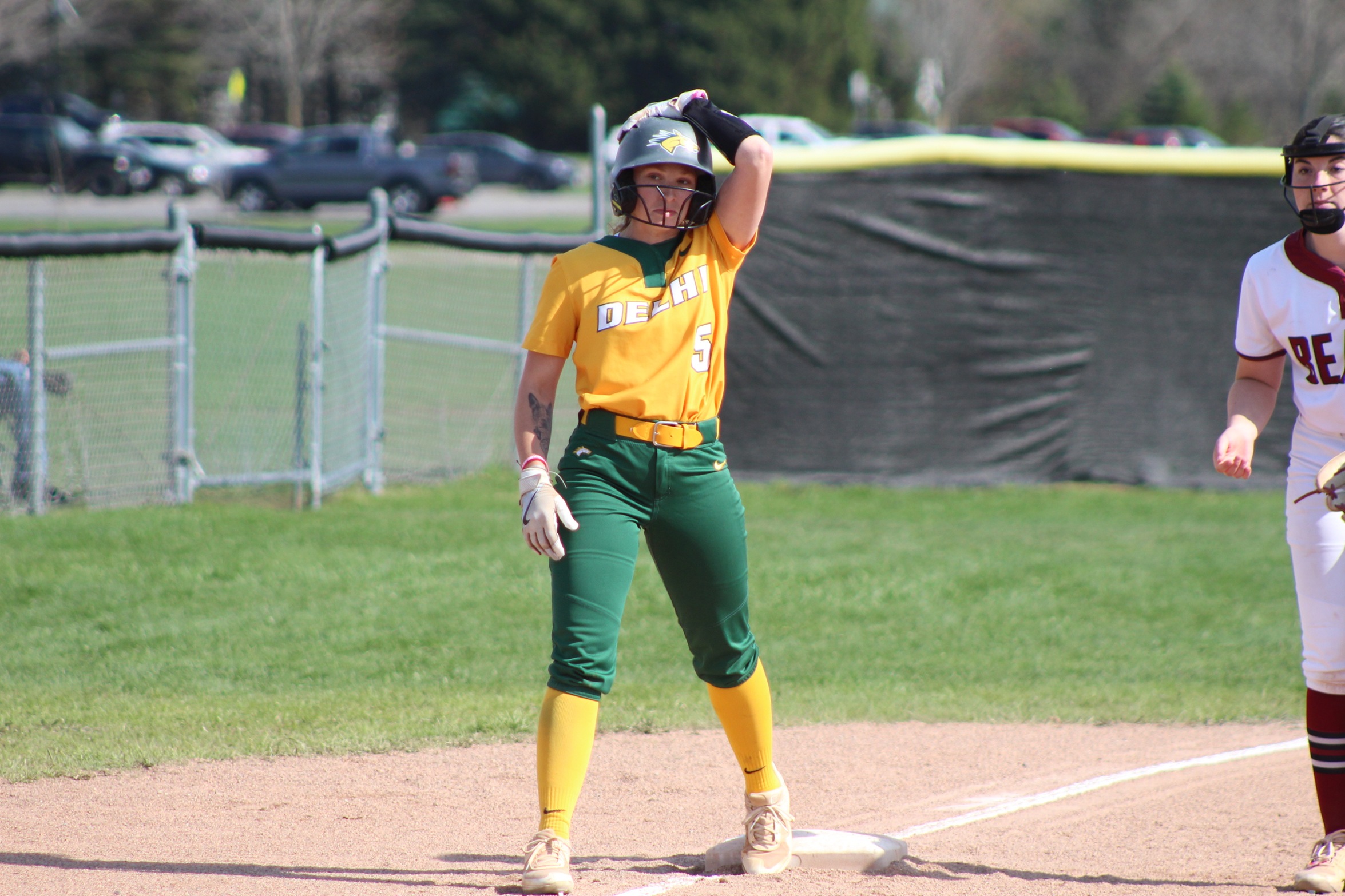 Angelina Dickel's grand slam was instrumental in the Broncos' comeback win in Game Two at Potsdam