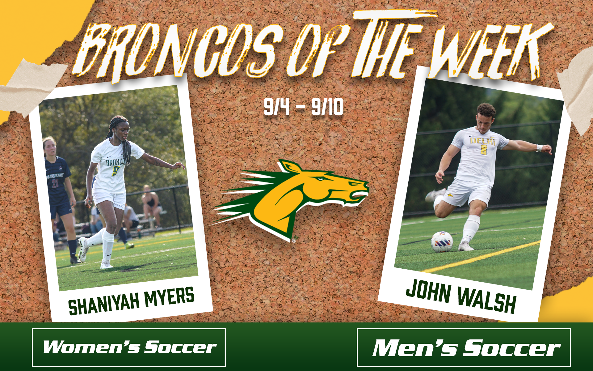 Bronco of the Week #2 Shaniyah Myers, John Walsh (9/12)